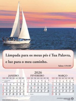 Pacote com 10 Mini Calendários 2026 - 4 páginas (10,5x14cm)