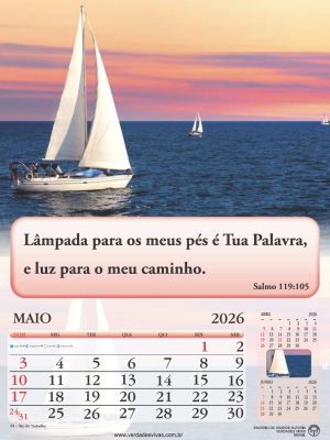 Calendário de Parede 2026 - 4 páginas (21x28cm)